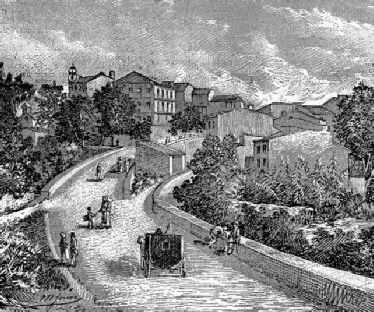 L'entrée du village au 19 ème siècle