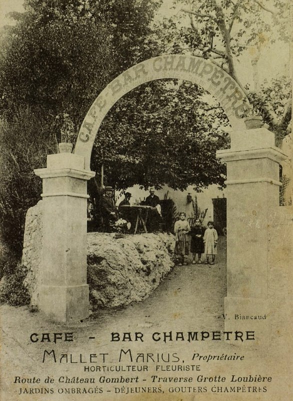 Entrée de Chateau-Gombert, le bar Champetre